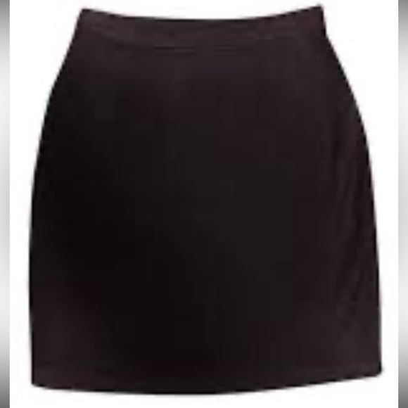 St. John Marie Gray Chocolate Brown Knit Skirt Quiet Luxury Country Club size 14 - Picture 1 of 4